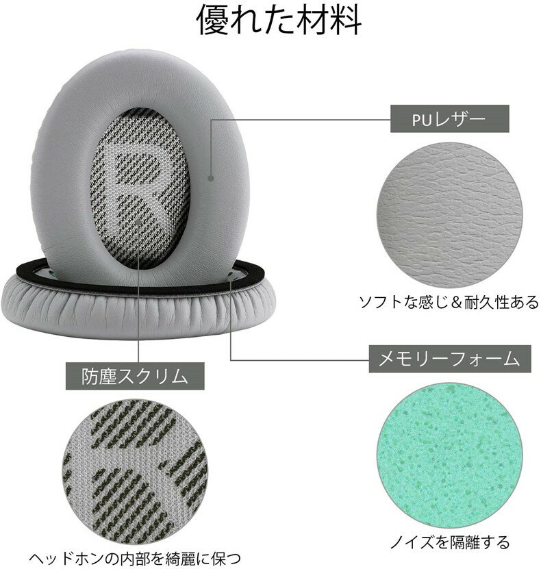 ���䡼�ѥå� �إåɥۥ󥫥С� ���䡼�ѥå� �إåɥۥ���� BOSE QC25 QC15 QC2 AE2 QC35 �إåɥۥ� ���� PU�쥶���� 1�ڥ��� �ߴ��� ��ϳ���ɻ� ����̵��