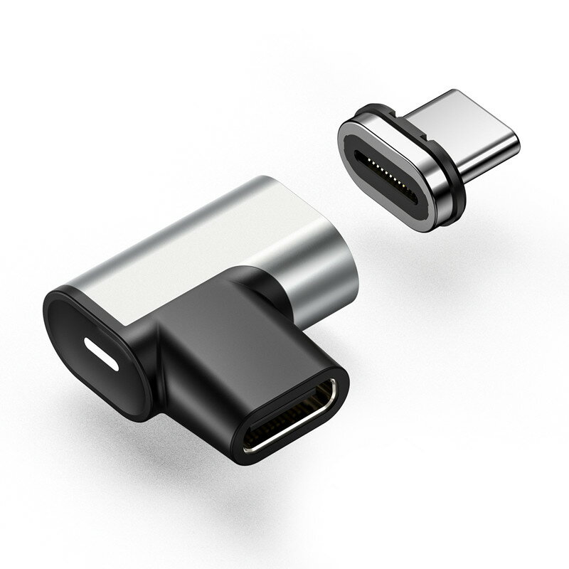 USB-C/Type C To Type-C マグネット 変換アダプター マグネット USB-C to USB-C アダプター 磁気 Type-C 変換 L字型 24ピン TYPE-C PD 100W急速充電 PD対応 急速充電 10Gbpデータ転送 4K/60Hz 出力 Magnetic対応 MacBook/Nintendo Switch/4k TV など対応