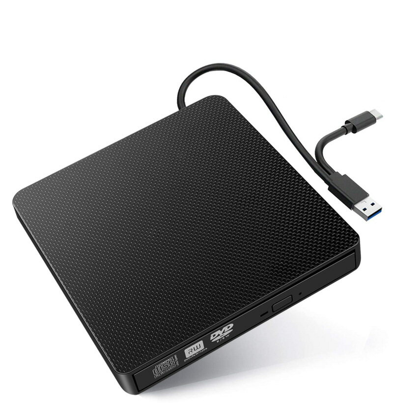 外付CD/DVDドライブ USB3.0 Type Cポート