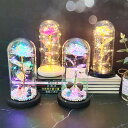 LED造花 バラ 花ランプ バレンタイン装飾 プレゼント 雰囲気作り 造花ライト LED 飾りランプ ガラスドーム プリザーブドフラワー 電池式 インテリア花 ...