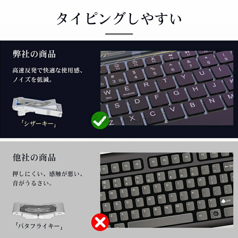 Bluetoothキーボード ワイヤレスキーボード マルチペアリング Bluetooth5.0 日本語配列 カラーライト USB充電式 軽量 静音 小型 ワイヤレス PC スマホ android iPad iPhone Windows ポータブル キーボード コンパクト パソコン