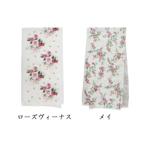 ボディタオル綿100%日本製ローズ柄薔薇おしゃれロマンチック可愛いコットンお肌に優しい