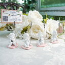 エンジェルハートクリップ メモホルダー 天使 置物 オブジェ 薔薇 ピンク キラキラ