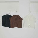 anuke アンヌーク オープンカラー リネン シャツ Opencollar Linen Shirts レディース 春夏 綿 アイボリー ブラウン ネイビー F...
