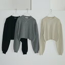 anuke アンヌーク クルーネック ステッチ ニット Crewneck Stitch Knit レディース 春夏 綿100% アイボリー グレー ネイビー F...
