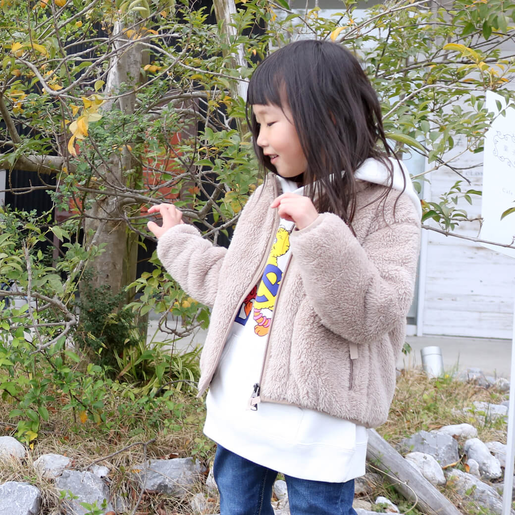 DANTON ダントン キッズ ハイパイルフリース ジップ スタンドカラー ジャケット KIDS HIGH PILE FLEECE ZIP STAND COLLAR JACKET DT-A0051HPF 子供服 ボーンフリー BORN FREE