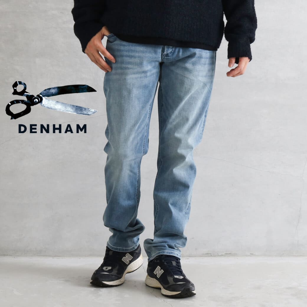 【7/19 20:00〜7/26 9:59までP10倍】DENHAM デンハム RAZOR FMMI CS 2024年 オールシーズン デニム メンズ ボトムス スリム フィト スキニー USED加工 送料無料 ジャストサイズ シンプルナチュラル ベーシック