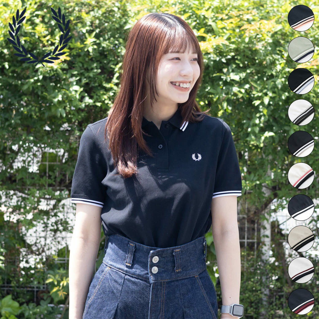FRED PERRY フレッドペリー ザフレッドペリーシャツ レディース トップス ポロ 半袖 10サイズ WHITE OATMEAL BLACK ECRU NAVY
