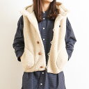 ジムフレックス ベスト レディース ジムフレックス GYMPHLEX くるみボタン ボアベスト BUTTON BOA VEST J-1069PL レディース アウター ボーンフリー BORN FREE