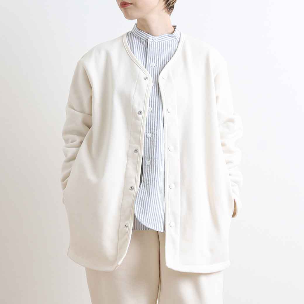 ハーベスティ HARVESTY COTTON KNITTED FABRIC 30/7 SILKETE FLEECE CARDIGAN シルケット裏毛カーディガン レディース A52301 長袖 無地 2023年 春夏 ボーンフリー BORN FREE