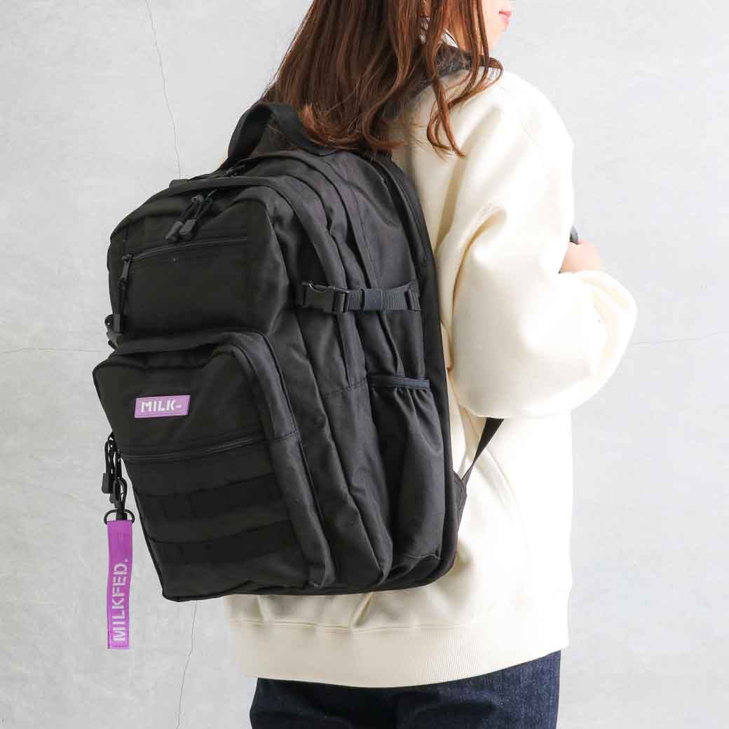 ミルクフェド リュック ミルクフェド MILKFED ACTIVE DOUBLE POCKET MOLLE BACKPACK　アクティブダブルポケットモールバックパック リュック 103224053008 秋冬　小物 ボーンフリー BORN FREE