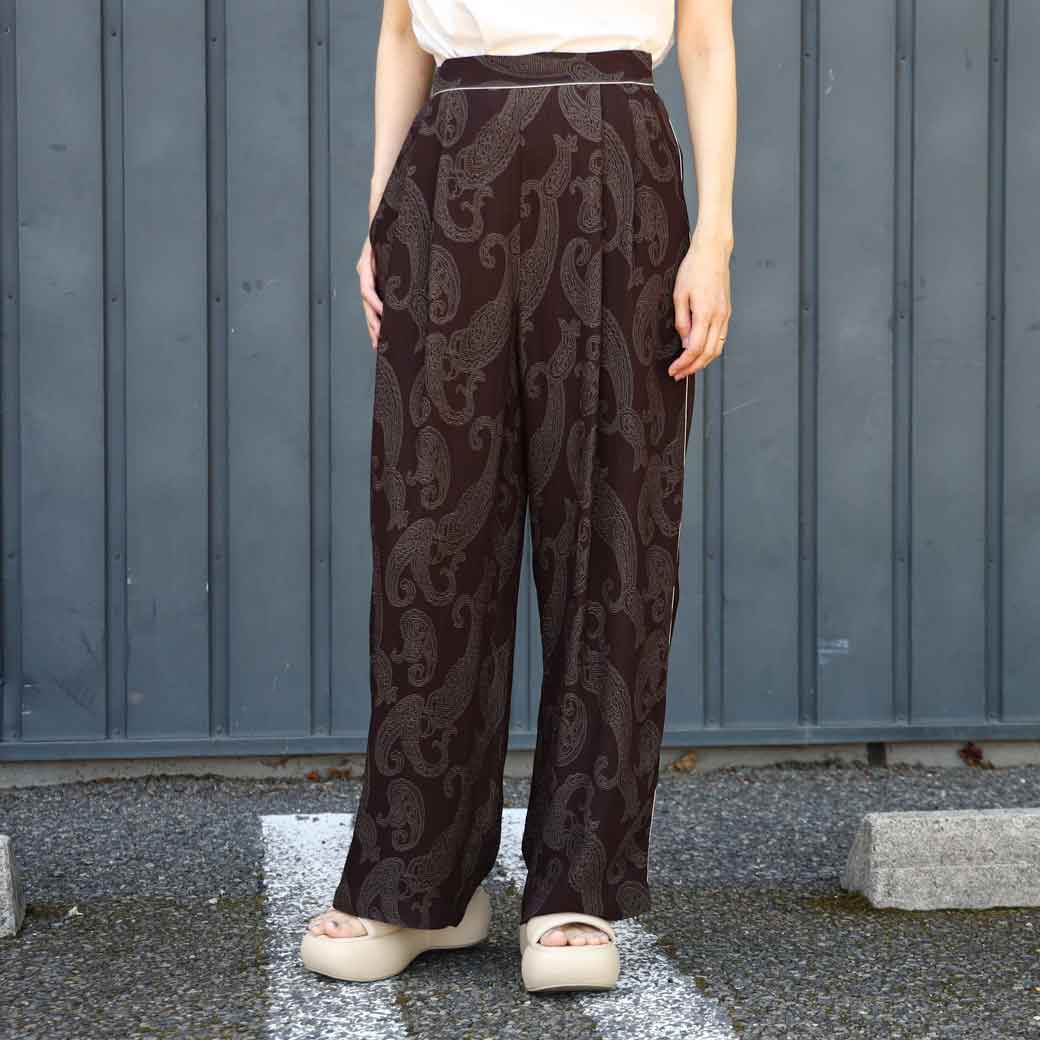 トゥデイフル TODAYFUL ペイズリーラフパンンツ Paisley Rough Pants レディース 12310705 パンツ ボトムス ペイズリー柄 ジャガード イージーパンツ 裏地あり ボーンフリー BORN FREE