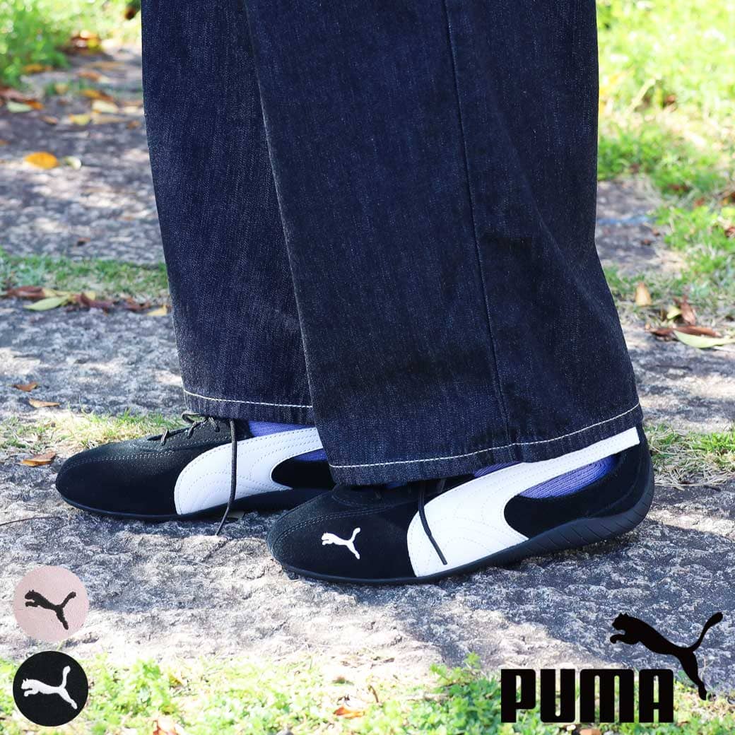 PUMA プーマ スピードキャット バレエ ノヴァ Speedcat Ballet Nova レディース 通年 ラバー 牛革 テキスタイル PUMA Black-PUMA White Powder Pink-PUMA Black 23cm-25cm