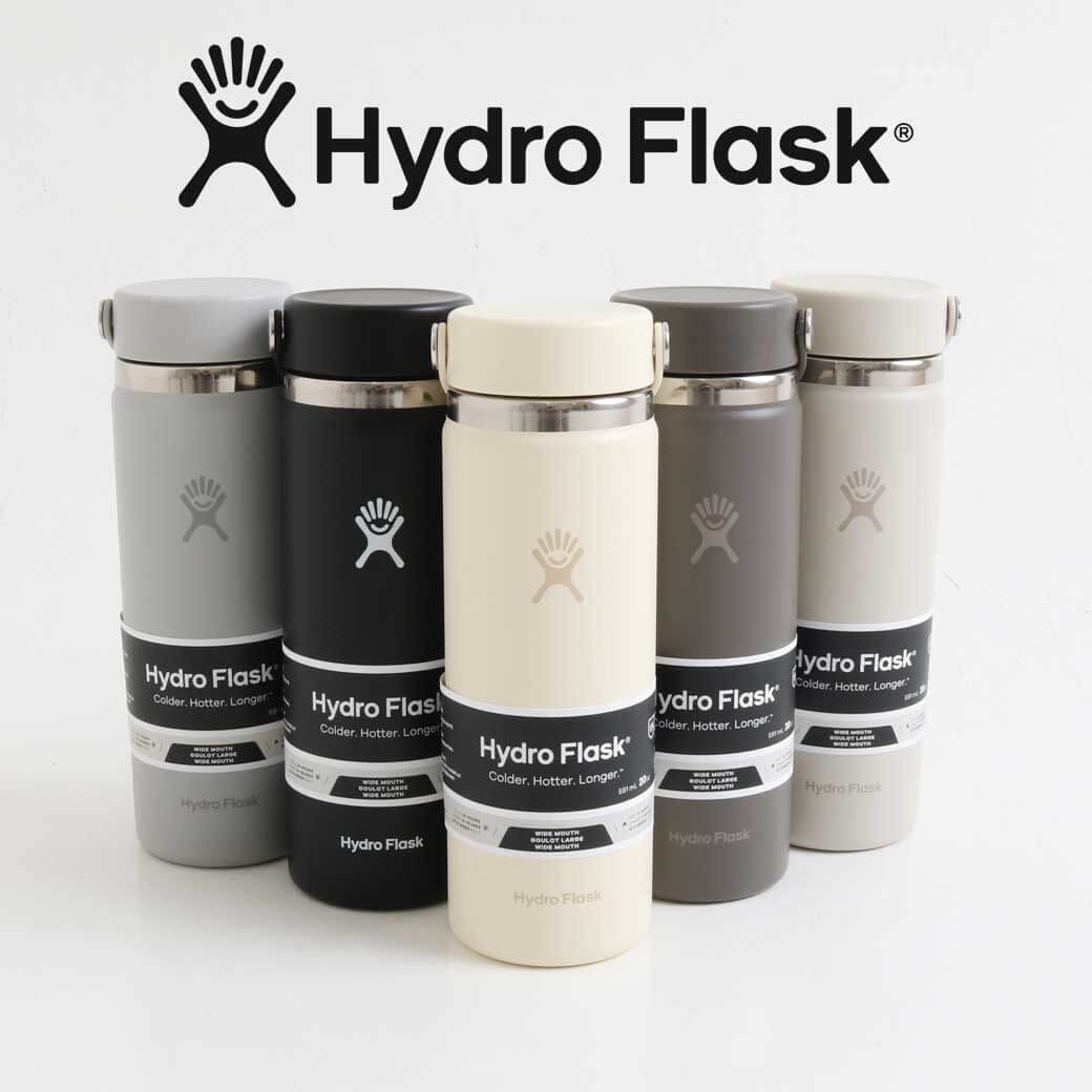 Rakuten - 【5/9 20:00〜5/16 9:59までP10倍】Hydro Flask ハイドロフラスク ハイドレーション 20ozワイドマウス ステンレスボトル 591ml ユニセックス 通年 ステンレス ポリプロピレン シリコーンゴム ONE Coconut Oat Birch Black Sandpiper