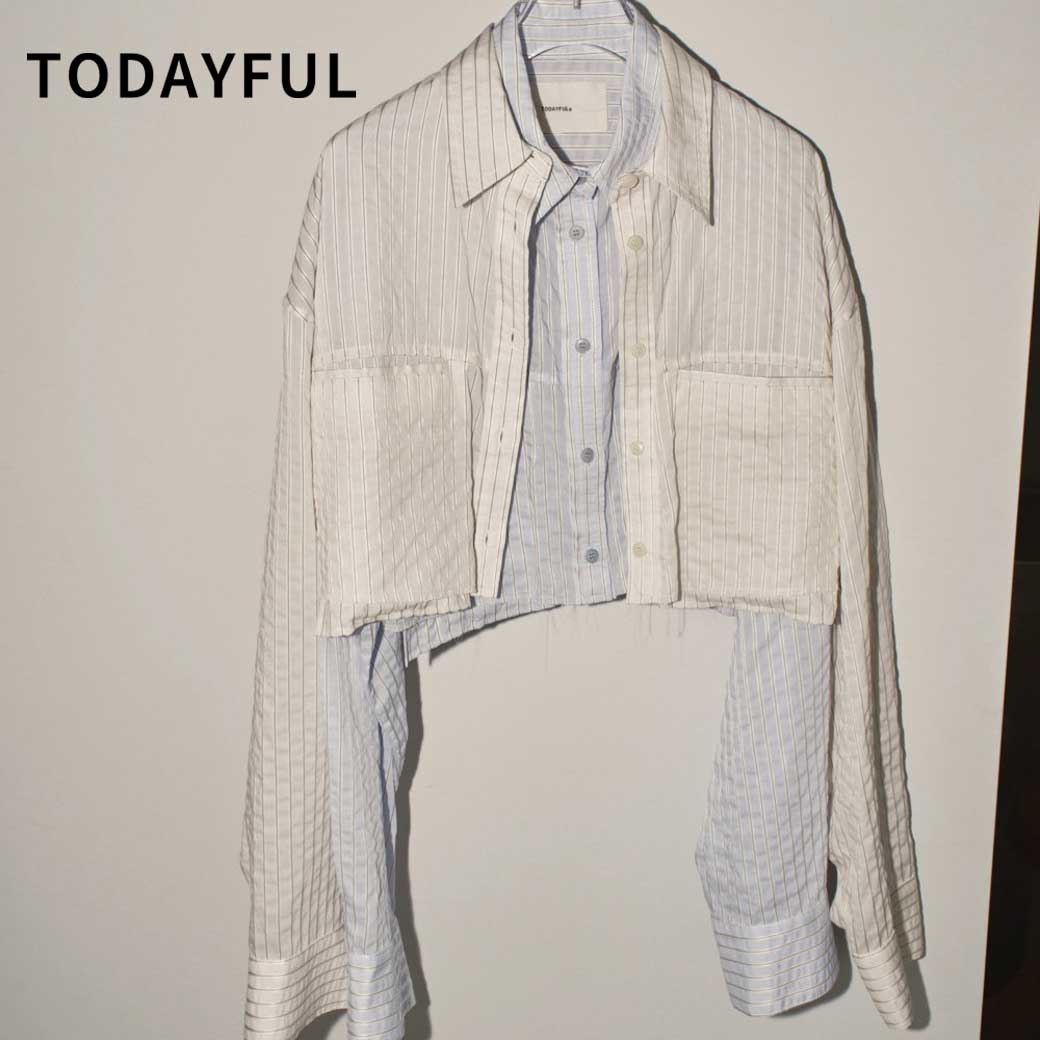 [ TODAYFUL gDfCt Stripe Short Shirts XgCv V[g gbvX Vc  fB[X 2024ss 12410420  BORNFREE {[t[ LIFE's CtY