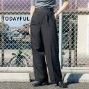 トゥデイフル TODAYFUL アシンメトリーツイルトラウザーズ Asymmetry Twill Trousers レディース パンツ ツイル トラウザー デザイン 2024年 秋冬 キレイめ 送料無料
