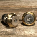 ステンレス&真鍮 六角ピン付ローゼット2セット ナンバーボルト盗難防止「ナ22」