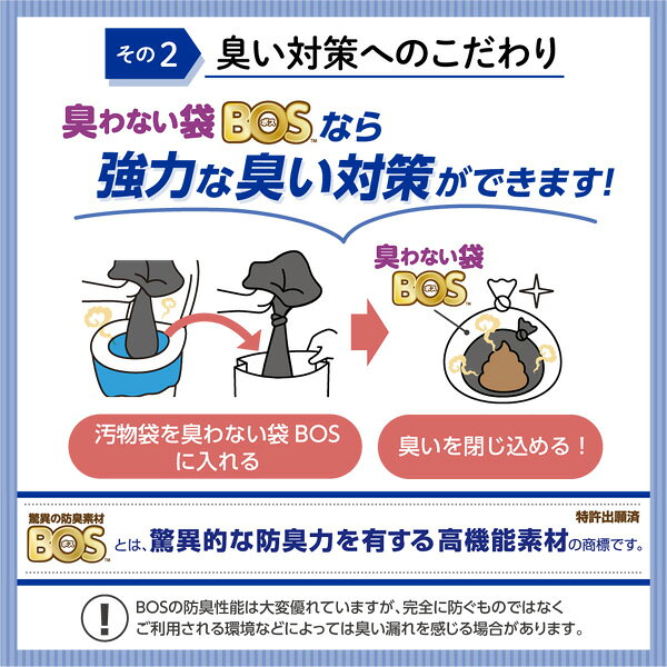 【うんちが臭わないトイレ】BOS非常用トイレ100回分 災害/携帯/簡易トイレ/防災グッズ/15年保存 ◆防臭 防菌◆ 臭わない袋付き 【BOS-SHOP限定品】【メーカー直販】（4点セット）