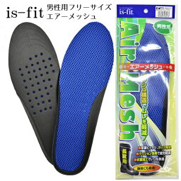 is-fit エアーメッシュ インソール 男性用 メッシュ 中敷 なかじき 紳士 メンズ 靴用インソール 靴 シューズ カップ形状 通気性 制菌 クッション性 薄型 イズフィット モリト M050-3013 プチプラ BOS