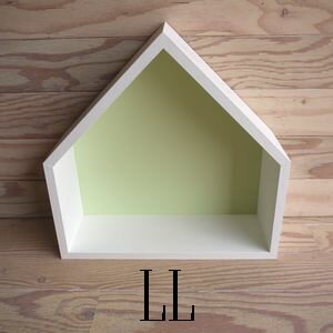 ハウスカラーラックLL【BO-HC-LL】□【K1】【木製 ウッド ホワイト カラフル パステル 子供部屋 飾り棚 ディスプレイ ボックス ラック ウォールラック リビング収納 ボックス 家 北欧 シェルフ 日本製 国産】【セール】