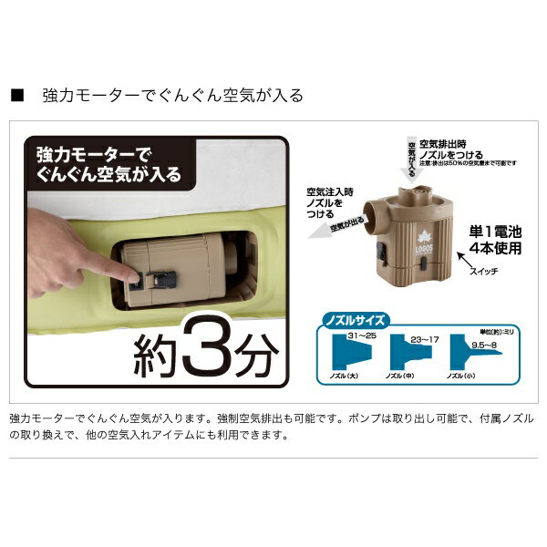 どこでもオートベッド130 73853005 ■■ LOGOS ロゴス マット エアーマット エアーベッド ベッド テントマット テントフィット シングル 寝具 自動空気 テント泊 グランピング アウトドア バーベキュー (100)通販格安セール情報 楽天 通販