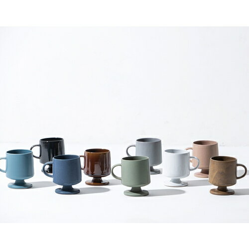 MIA MUG ミアマグ AG-MIA □□ AR5 ANGLE マグカップ マグ コップ カップ コーヒーカップ 紅茶 ティーカップ 高台 カフェ キッチン 食器 雑貨 陶器 うつわ 瀬戸焼 くすみカラー 北欧 インテリア 黒 グレー 緑 グリーン ブルー 青 ホワイト 白 ブラウン 茶色 （80）