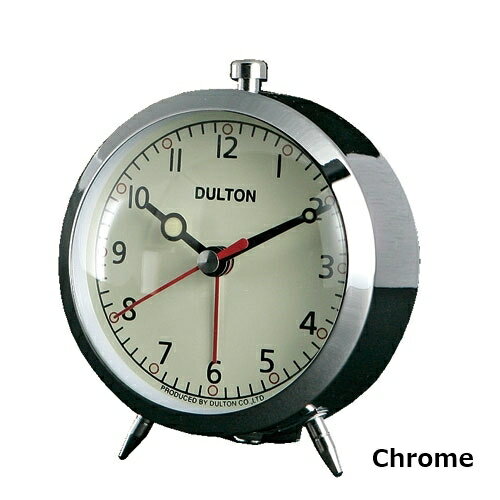 目覚まし時計 ダルトン ALARM CLOCK 100-053q/cr AL2 DULTON アラームクロック 置時計 針時計 金属 小さめサイズ 小さめ コンパクト シンプル おしゃれ かわいい インテリア プレゼント 60 