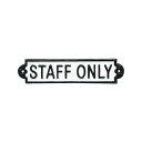 サインプレート アメリカン IRON SIGN ''STAFF ONLY'' 2430 □□ AR3 DULTON ダルトン ドアプレート スタッフオンリー 関...