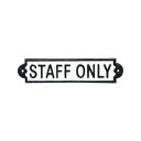 サインプレート アメリカン IRON SIGN ''STAFF ONLY'' 2430 □□ AR3 DULTON ダルトン ドアプレート スタッフオンリー 関係者以外立入禁止 ドアサイン アイアン おしゃれ 無骨 壁付 店舗サイン （60）