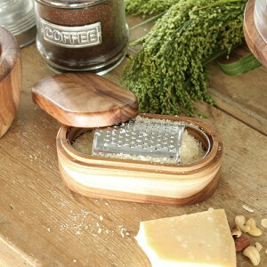 ACACIA WOOD CHEESE GRATER WITH LID K20-0158 ◆◆ AL1 DULTON アカシア ウッド チーズ グレーター ウィズ リッド チーズグレーター チーズ削り 削り器 保存容器 保存ケース 木製 ダルトン キッチン プレゼント （60）