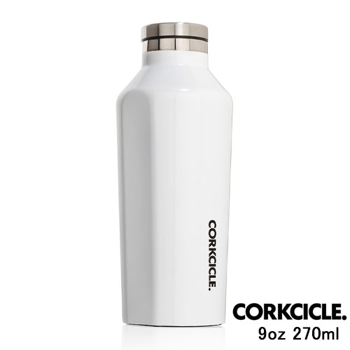 コークシクル 水筒 ステンレス ボトル CORKCICLE CANTEEN 9OZ White 2009GW □□ BL2 SPICE コークシクル キャンティーン 270ml ホワイト 水筒 タンブラー ボトル コンパクト ステンレス 保冷 保温 プレゼント （60）