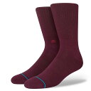 X^X \bNX STANCE SOCKS C ICON BURGUNDY Y \bNX M311D14ICO#BUR