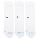 スタンス アイコン 3パック STANCE ICON 3 PACK WHITE メンズ レディース ソックス 3Pセット M556D18ICP#WHT