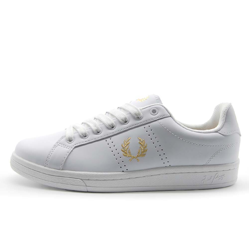 フレッドペリー レザースニーカー レディース フレッドペリー B721 レザー FREDPERRY B721 LEATHER WHITE / M GOLD メンズ レディース スニーカー B6312-T31