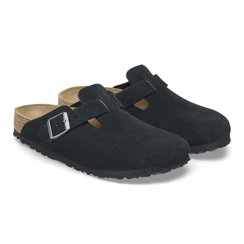 ビルケンシュトック ボストン スエードレザー BIRKENSTOCK Boston ブラック レディース サンダル ナロー幅 GC1027067