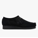 クラークス ワラビーエヴォウォータープルーフ Clarks WallabeeEVO WP ブラックスエード メンズ レディース シューズ 26177833(4)
