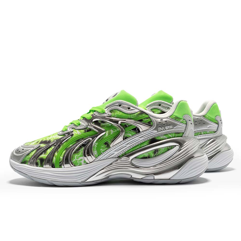 プーマ インバース リップンディップ PUMA INVERSE RIPNDIP PUMA SILVER-FLURO GREEN PES メンズ スニーカー 403649-01