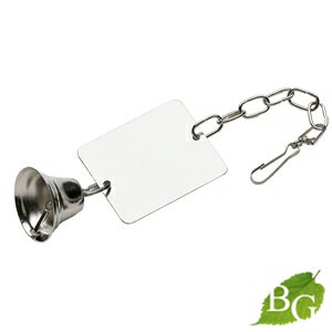 イタリアferplast社製 PA 4242 鳥 おもちゃ バードトイ 鏡 ミラー S 簡単取り付け 鈴付き 吊り下げ式 小鳥