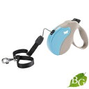 イタリアferplast社製 アミーゴ コード MINI AMIGO CORD 犬 りーど 伸縮 リード 適応体重12kgまで 3m さんぽグッズ グレーベージュ&ライトグレー(4)