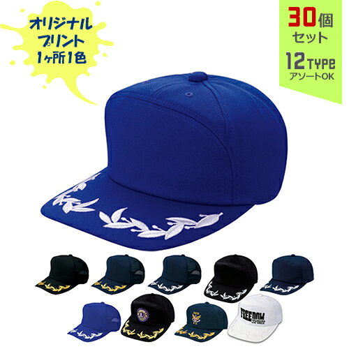 【30個セット】オリジナルプリント エンブロイド CAP 1色シルク印刷 | E 全12種 フリーサイズ(調整式) 月桂樹刺繍 キャップ 帽子 名入れ まとめ買い 【30個セット】オリジナルプリント エンブロイド CAP 1色シルク印刷 | E 全12種 フリーサイズ(調整式) 月桂樹刺繍 キャップ 帽子 名入れ まとめ買い