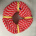 【お値打ち品】紅白ロープ(紅白紐) 太さ6mm 200m巻/アクリル製