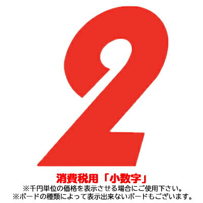 03-502R 【プライスボード用数字/プライス数字】小数字 赤 バラ【メール便発送に限り送料無料】