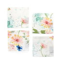 【ゆうパケット配送】 コースター 4枚セット スタンダード 綿100% パステルフローラル 花柄 フラワー フローラル おしゃれ 布 キッチン雑貨 プレゼント ...