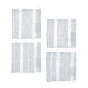 【5h限定12%OFF】【ゆうパケット配送】 コースター 4枚セット スタンダード 綿100% ミストグレーストライプ グレー シンプル おしゃれ 布 キッチン雑貨 プレゼント デザイン シンプル 雑貨 キッチングッズ インテリア 水滴 グラス タンブラー