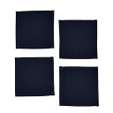 【18日限り10%OFF】【ゆうパケット配送】 コースター 4枚セット スタンダードタイプ 綿100% 無地オックス ロイヤルネイビー おしゃれ 布 キッチン雑...