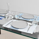 【18日限定5%OFF】【ゆうパケット配送】 ランチョンマット 2枚セット 綿100% 30×45cm リバーシブル ウォーターフロー ブルー マリン 北欧 お...