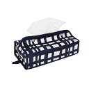 【夏得限定10%OFF】【ゆうパケット配送】 ティッシュケースカバー インディゴチェック ネイビー 北欧 ティッシュボックスカバー ティッシュボックスケース テ...
