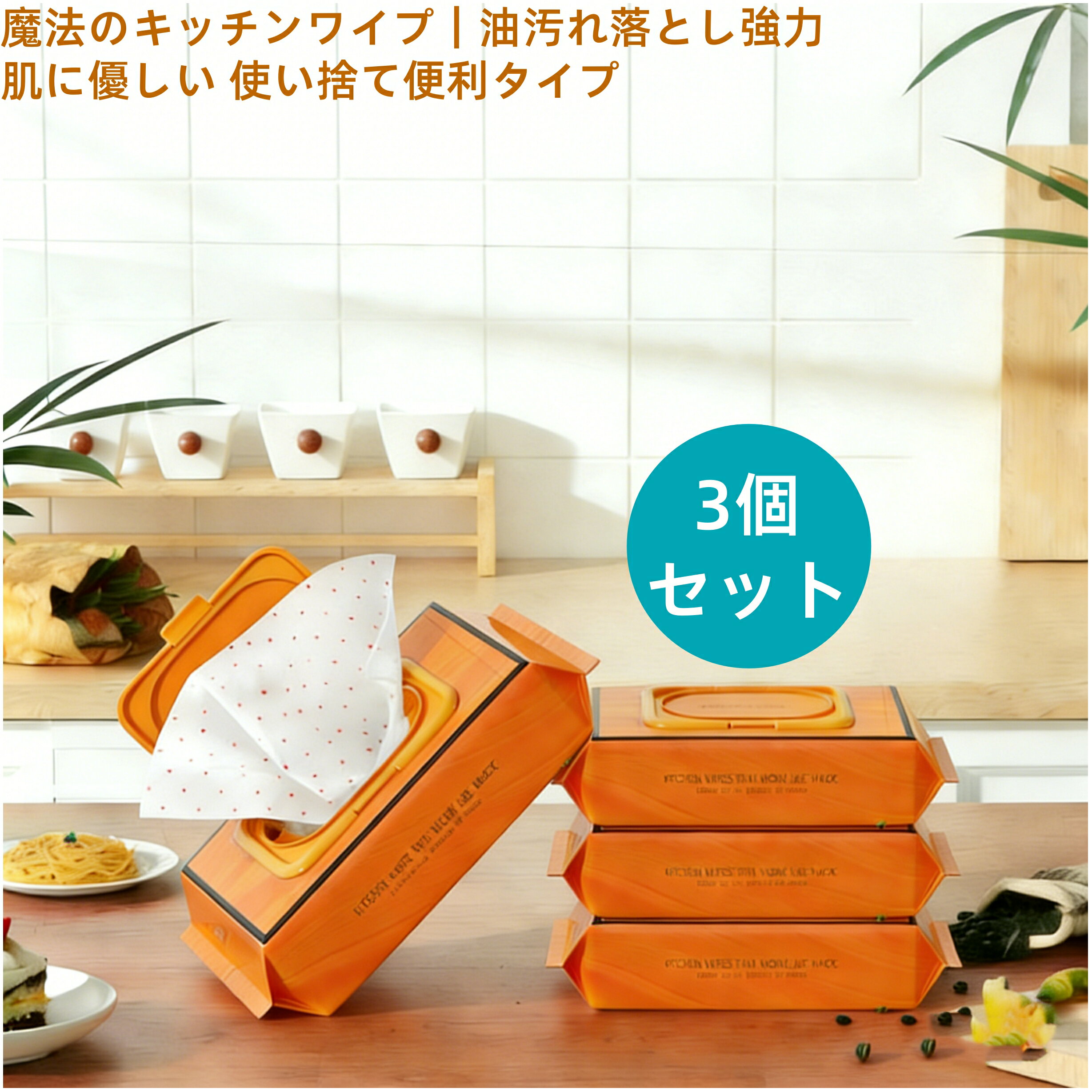 3個セット Botare キッチンワイプ 使い捨て 厚手 サイズアップ 32枚入 ×3 油汚れ落とし 除菌 低刺激性 ..