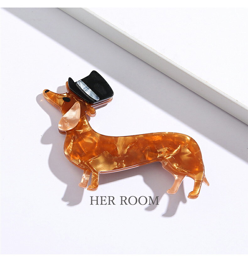 犬 ブローチ カジュアル アセテート樹脂 動物 イヌ いぬ かわいい コサージュ パーティー 上品 レディース アクセサリー 男女兼用 大人 シンプル 入学式 ...