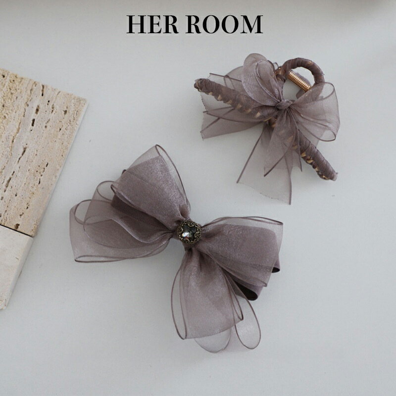 ヘアクリップ 大きめ しっかり 髪多いオーガンジーリボン 布巻き エレガント オフィス通勤 30代40代 レディース ギフト プレゼント ヘアアクセ 日常使い クリスマスパーティー 金属パーツ 洗練感 大人可愛い 手作り趣 高級感 アクセサリー 冬 ビジネス コーディネート